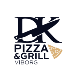 DK Pizza & Grill logo.
